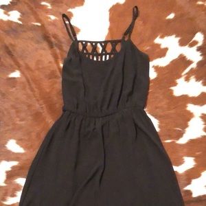 Black high-low dress
